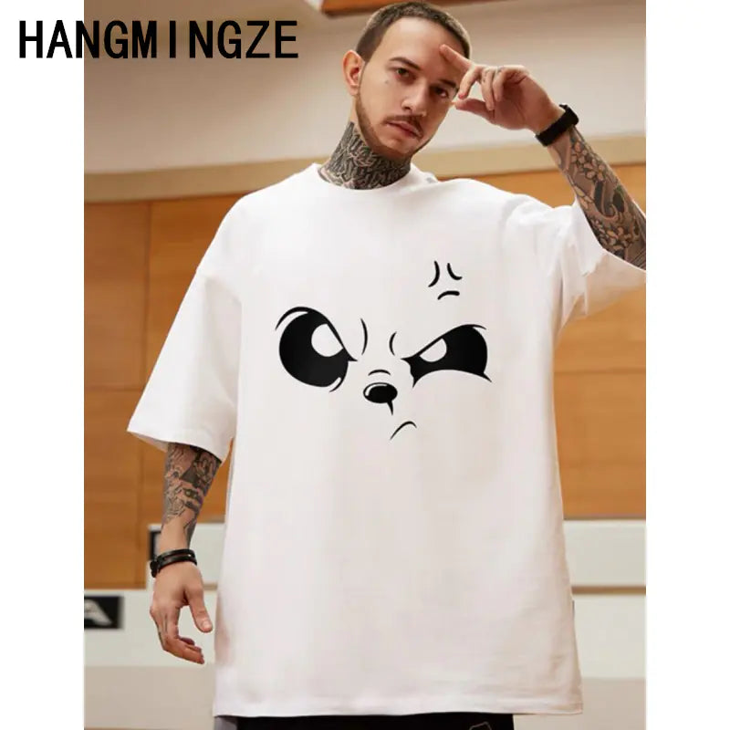 Summer Cartoon American Men's Oversized Cotton T-shirt