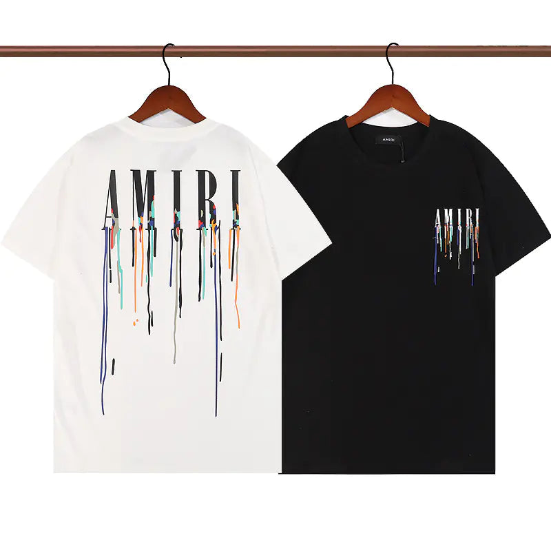 Amiri Print Short Sleeve Unisex T-Shirt (Summer Style)