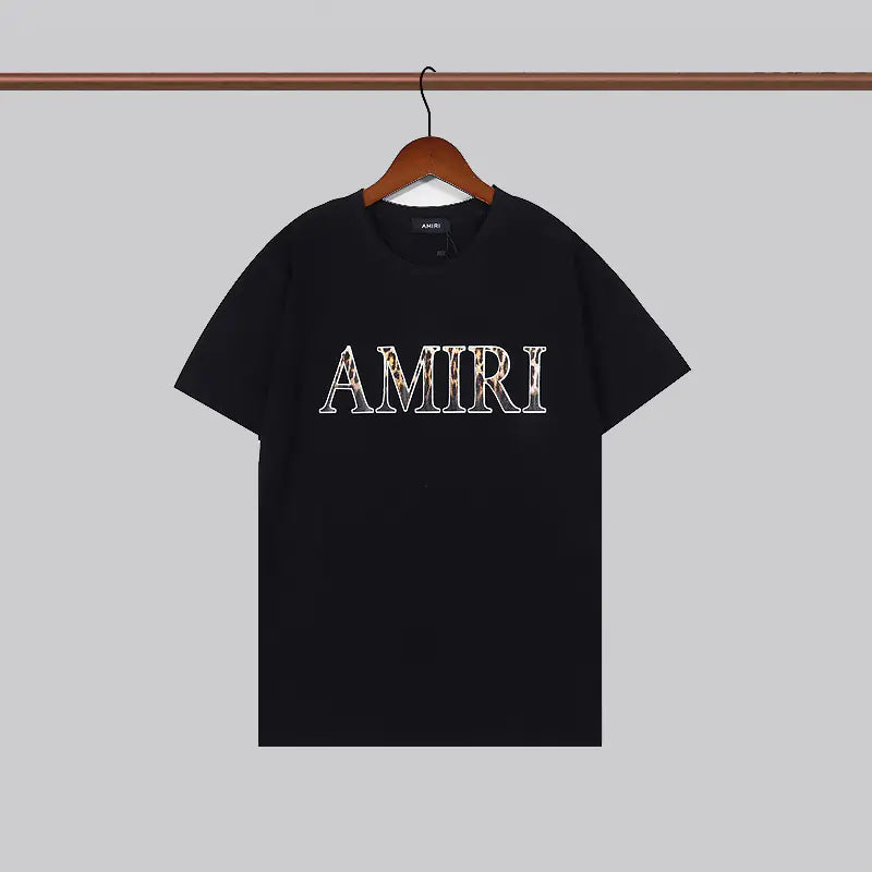 Unisex Amiri Print Short Sleeve T-Shirt – Summer Streetwear Tee