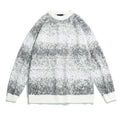 Gradient Pattern Oversized Crew Neck Sweater