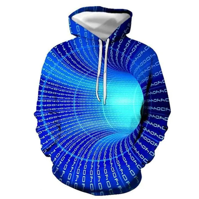 3D Digital Printing Cool Men's Graphic Hoodie Pullover