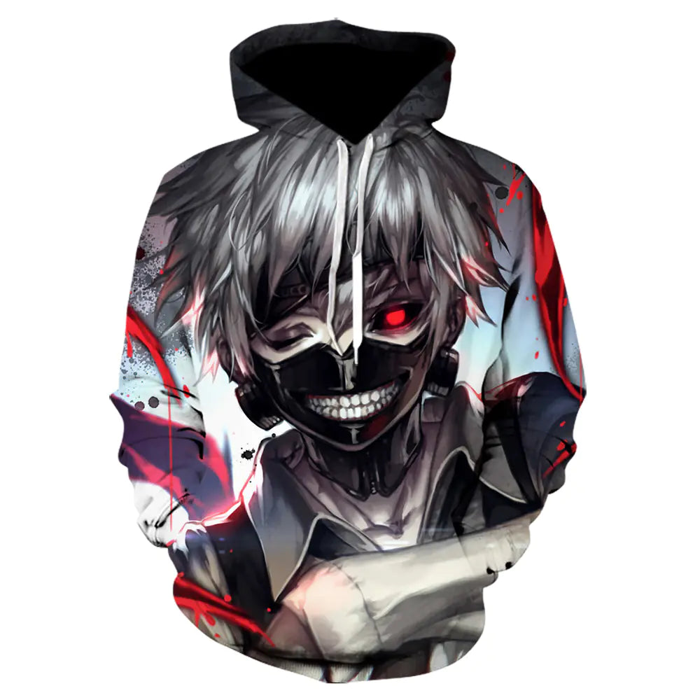 2020 3D Tokyo Ghoul Hoodie for Men