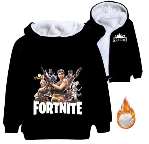 Boys' Double-Layer Fleece Jacket for Winter