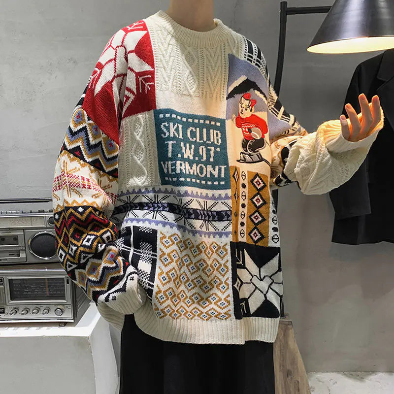 Oversized Thick Knit Sweater – Relaxed Streetwear Style