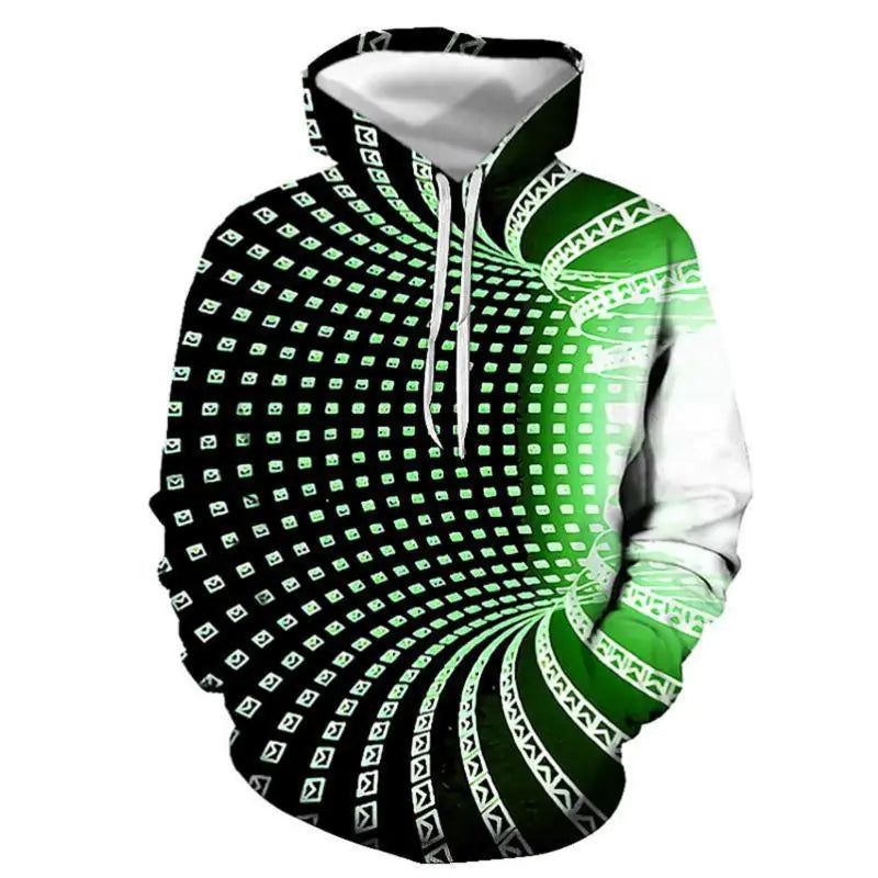 3D Digital Printing Cool Men's Graphic Hoodie Pullover
