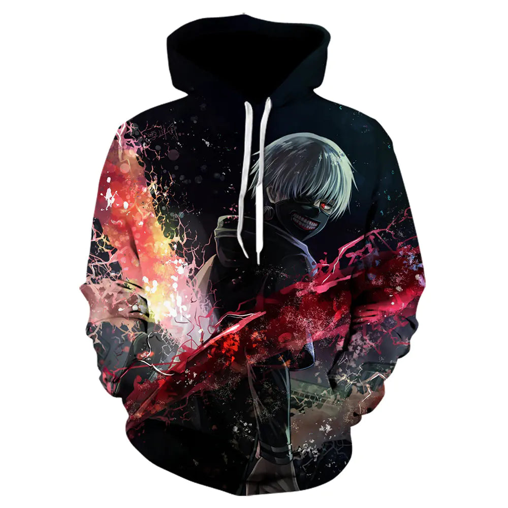 2020 3D Tokyo Ghoul Hoodie for Men