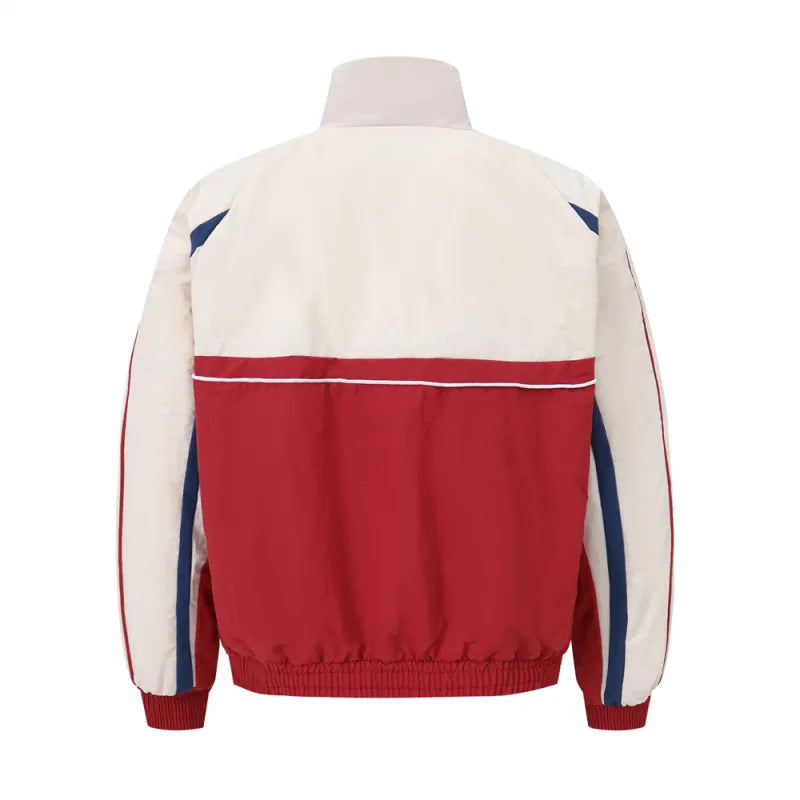 Fashion Stitching Stand-up Collar Jacket Men