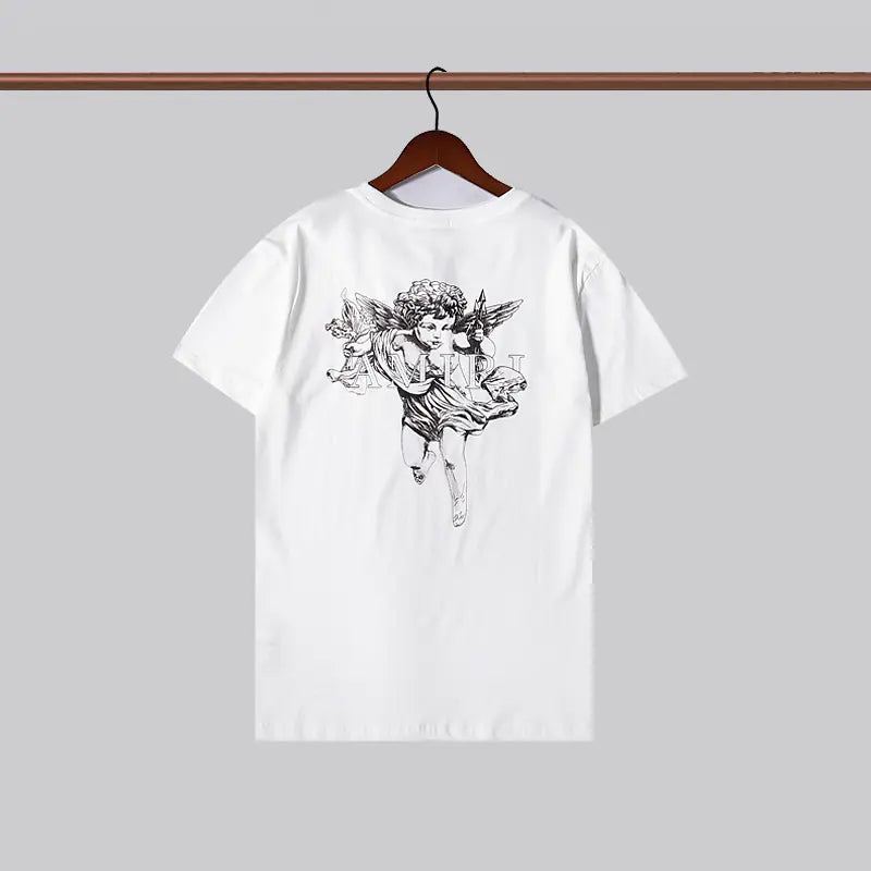 Unisex Amiri Print Short Sleeve T-Shirt – Summer Streetwear Tee