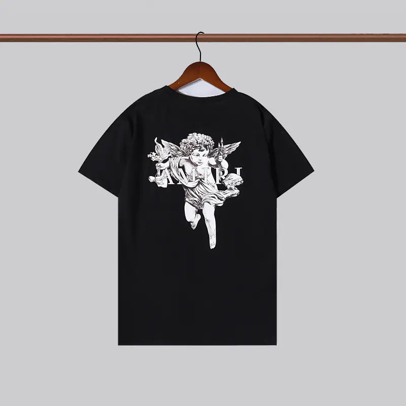 Unisex Amiri Print Short Sleeve T-Shirt – Summer Streetwear Tee