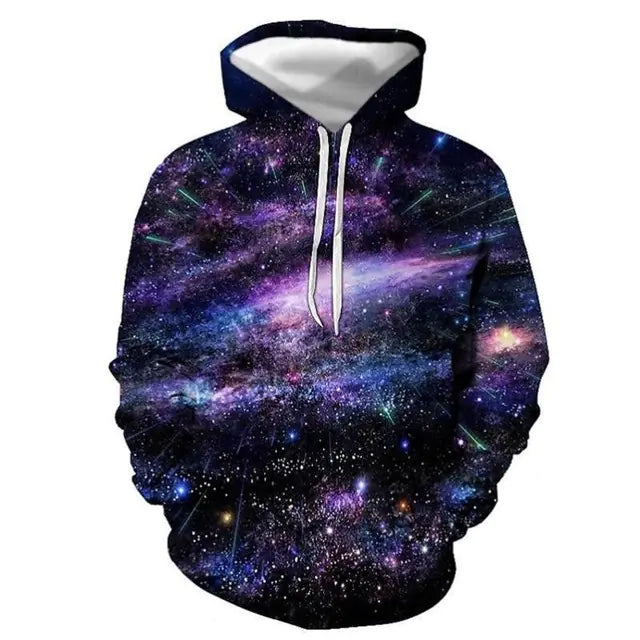 3D Digital Printing Cool Men's Graphic Hoodie Pullover
