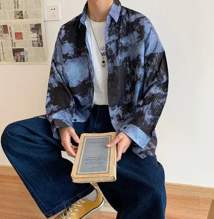 Japanese Style Men's Loose Coat – Relaxed Streetwear Kimono Jacket