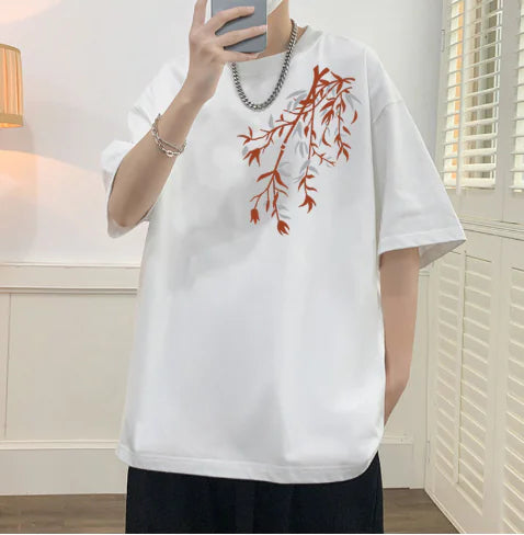 Japanese Style Loose Fit Men's Streetwear T-Shirt
