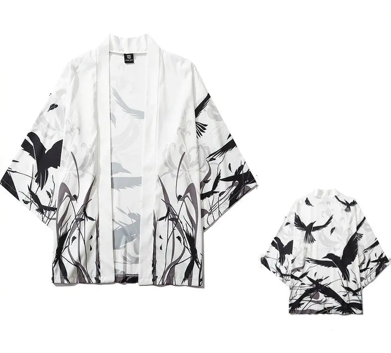 Men's Japanese Style Kimono Shirt – Loose Fit Robe