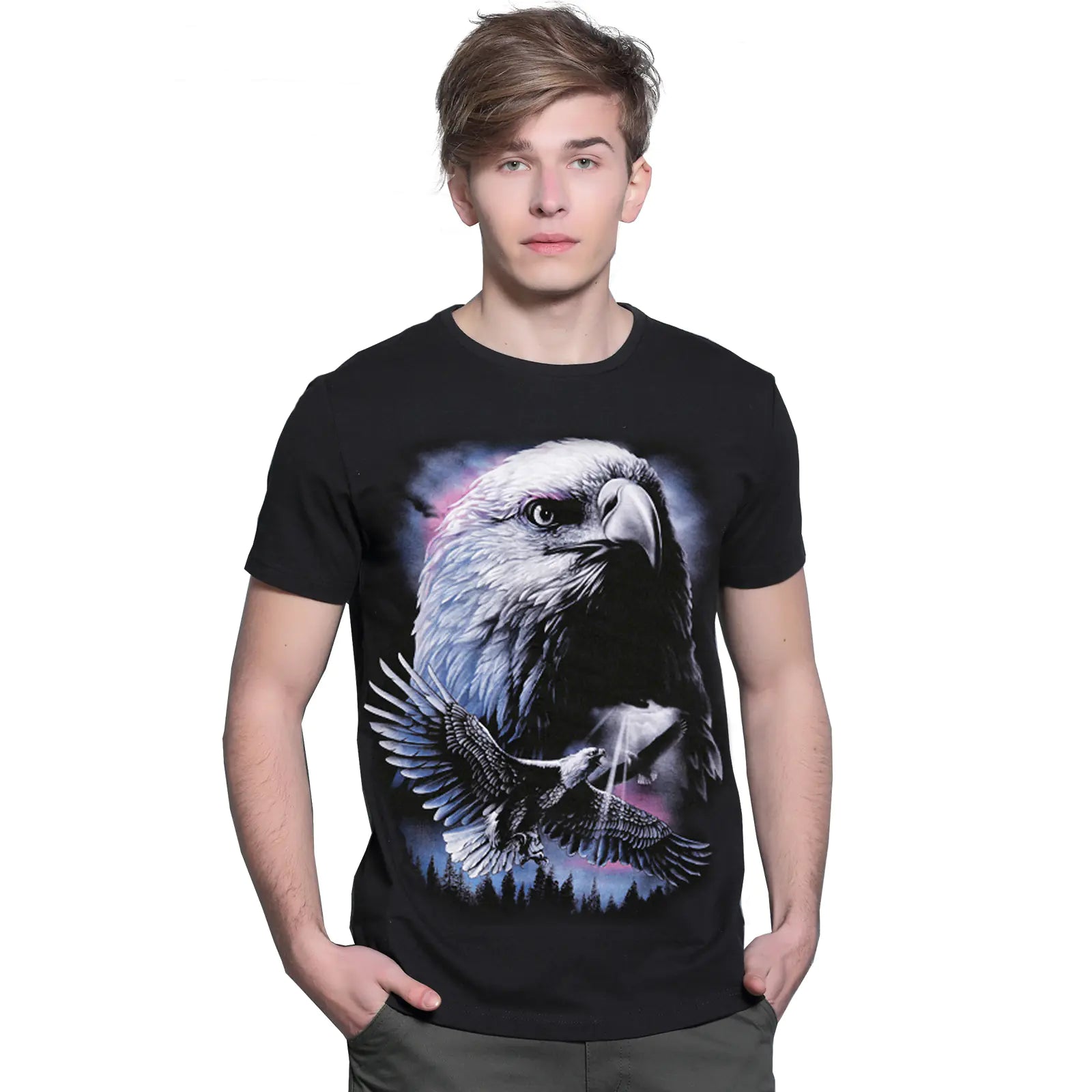 3D Animal Graphic Oversized T-Shirt for Men