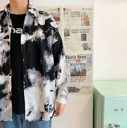 Japanese Style Men's Loose Coat – Relaxed Streetwear Kimono Jacket