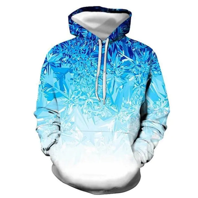 3D Digital Printing Cool Men's Graphic Hoodie Pullover