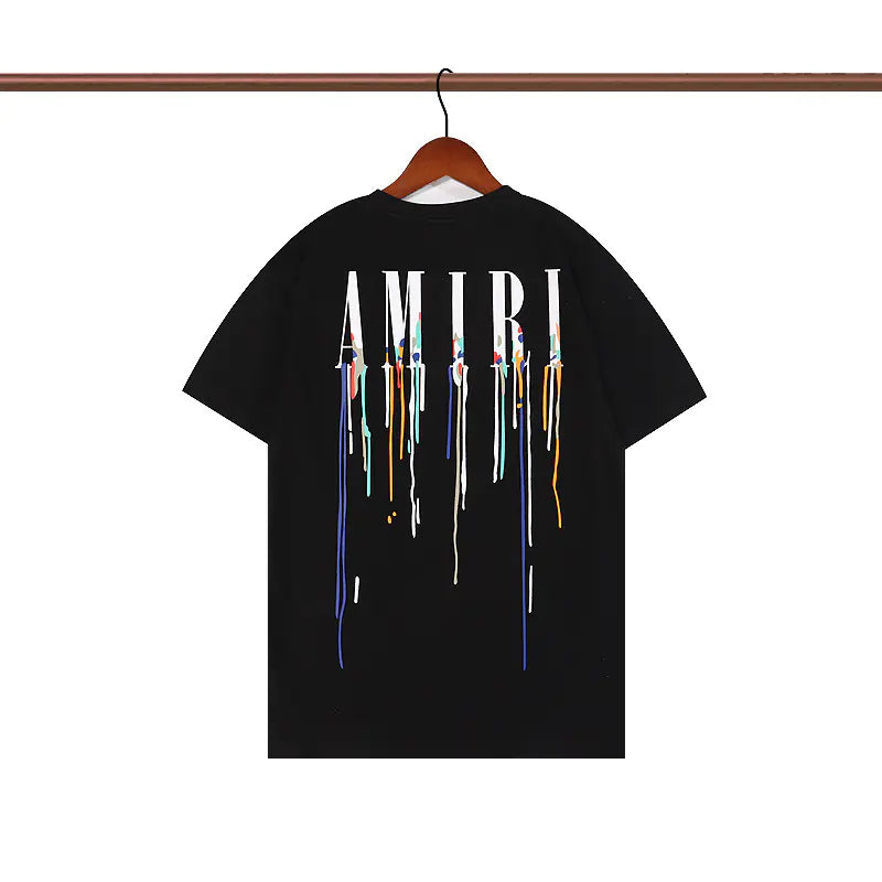 Unisex Amiri Print Short Sleeve T-Shirt – Summer Streetwear Tee