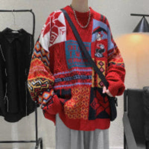 Oversized Thick Knit Sweater – Relaxed Streetwear Style