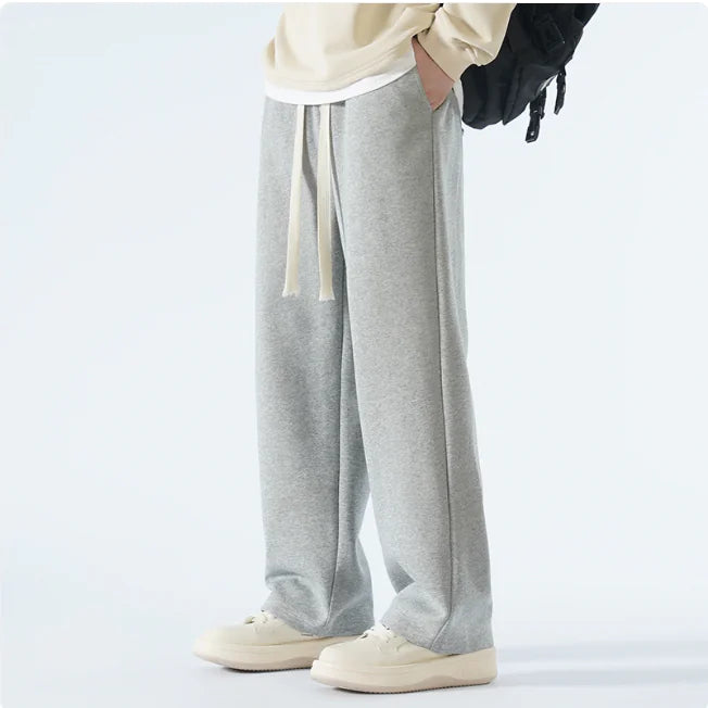 Men's Wide-Leg Streetwear Trousers – Relaxed Casual Fit