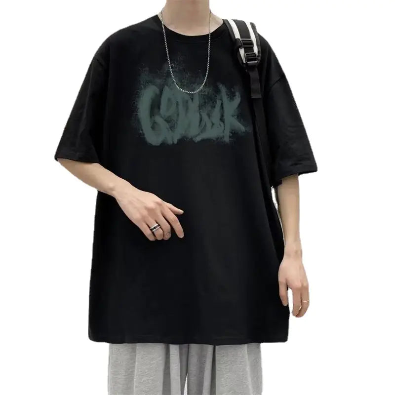 Men's Oversized Graphic Cotton T-shirt for Summer