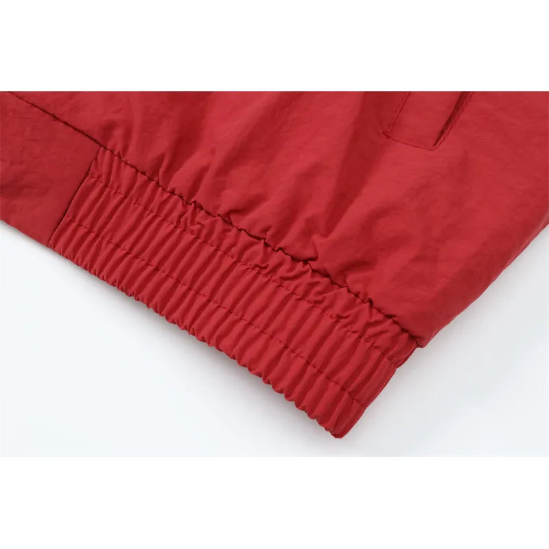 Fashion Stitching Stand-up Collar Jacket Men