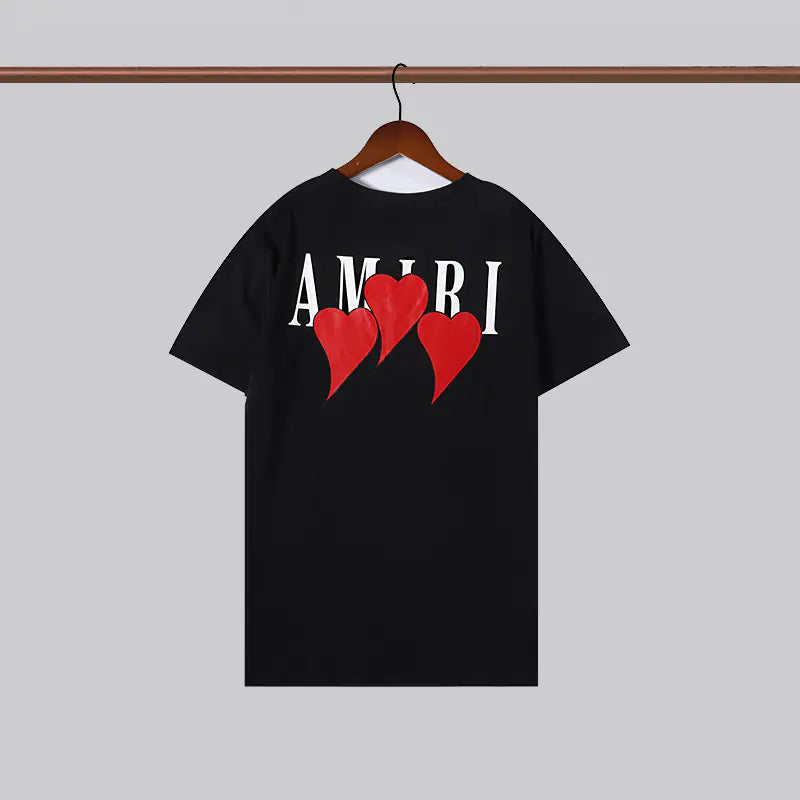 Unisex Amiri Print Short Sleeve T-Shirt – Summer Streetwear Tee