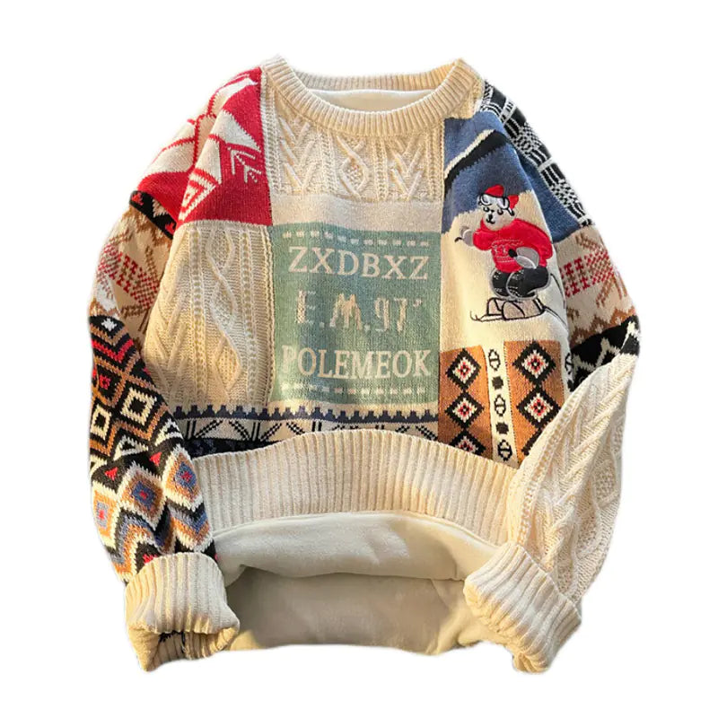 Oversized Thick Knit Sweater – Relaxed Streetwear Style
