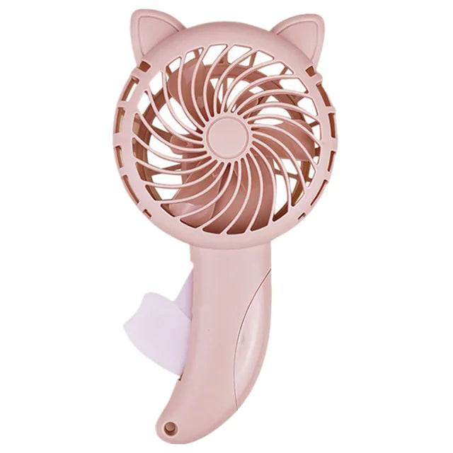 Lovely Cat Hand Press Mini Fan for Kids (Portable Toy)