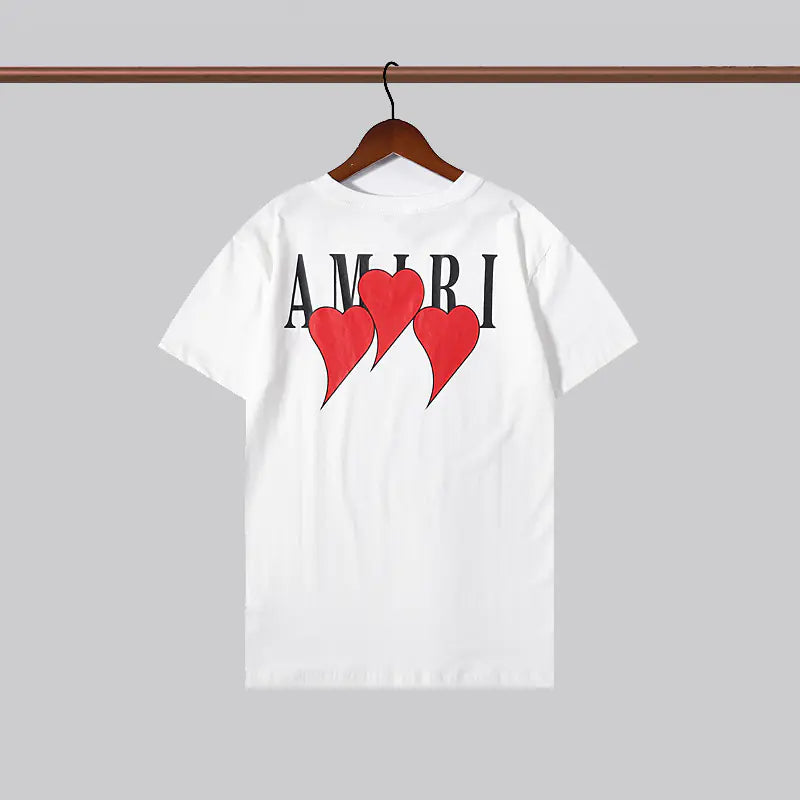 Unisex Amiri Print Short Sleeve T-Shirt – Summer Streetwear Tee