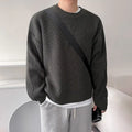 Men's Crew Neck Slouchy Sweater – Casual Loose Fit