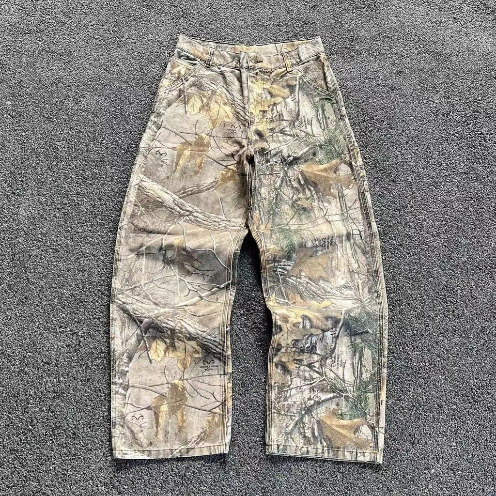 Men's Distressed Denim Jeans – Loose Fit Casual Streetwear Pants