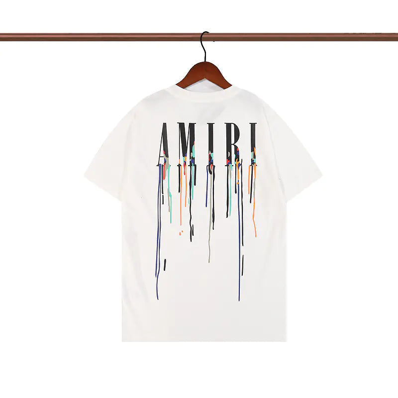 Unisex Amiri Print Short Sleeve T-Shirt – Summer Streetwear Tee