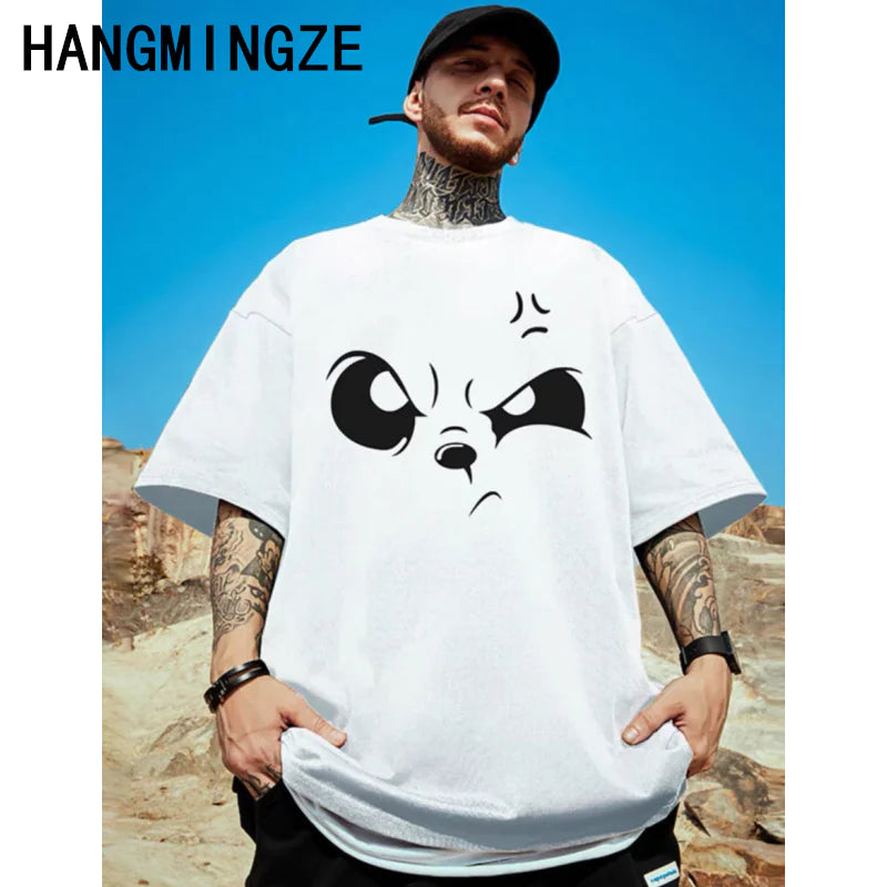Summer Cartoon American Men's Oversized Cotton T-shirt