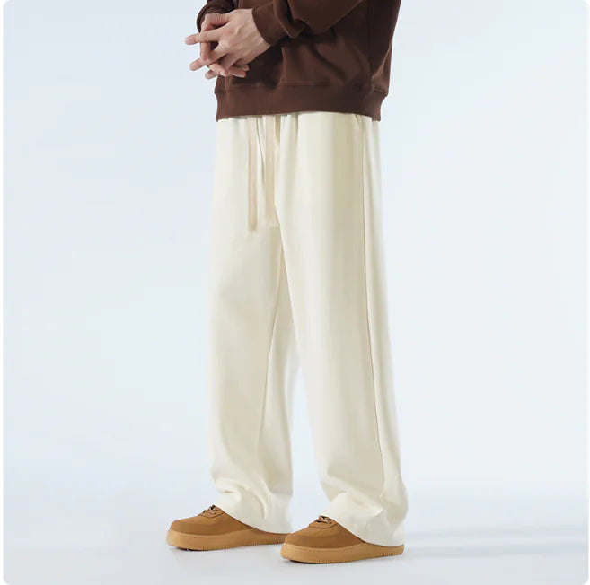 Men's Wide-Leg Streetwear Trousers – Relaxed Casual Fit