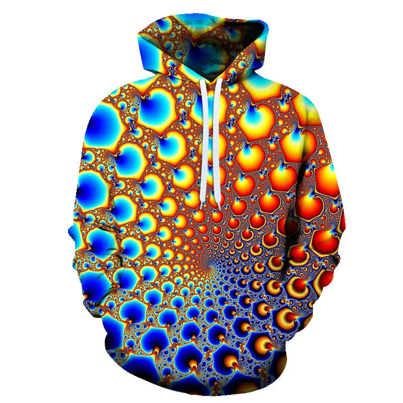 3D Digital Printing Cool Men's Graphic Hoodie Pullover