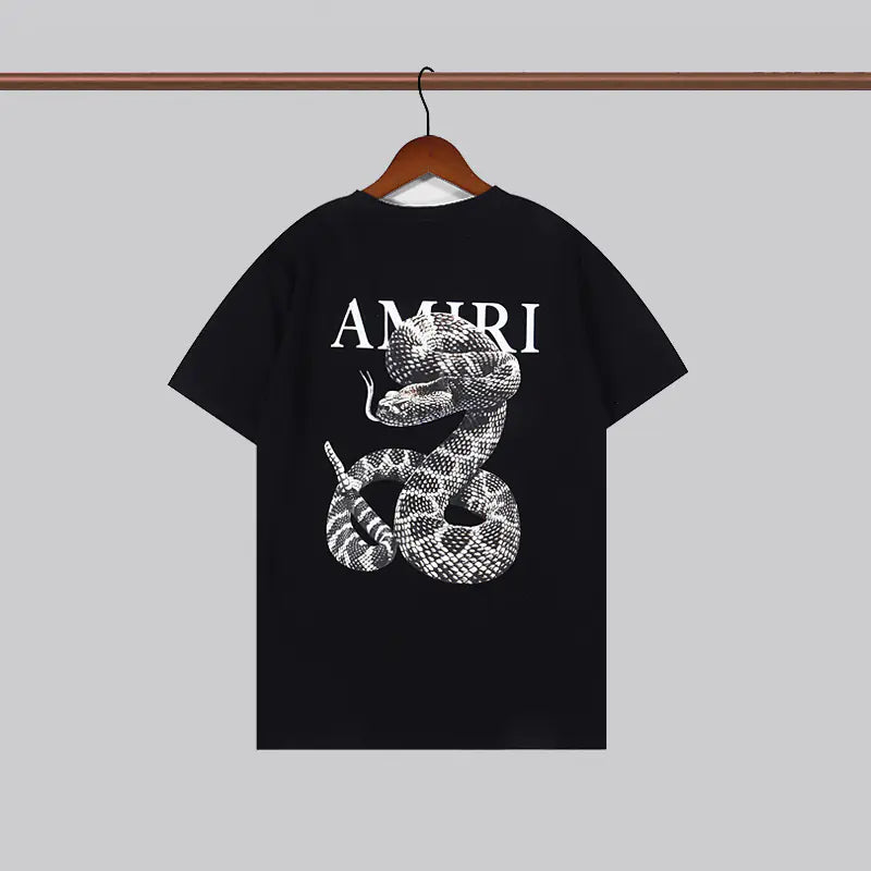 Unisex Amiri Print Short Sleeve T-Shirt – Summer Streetwear Tee