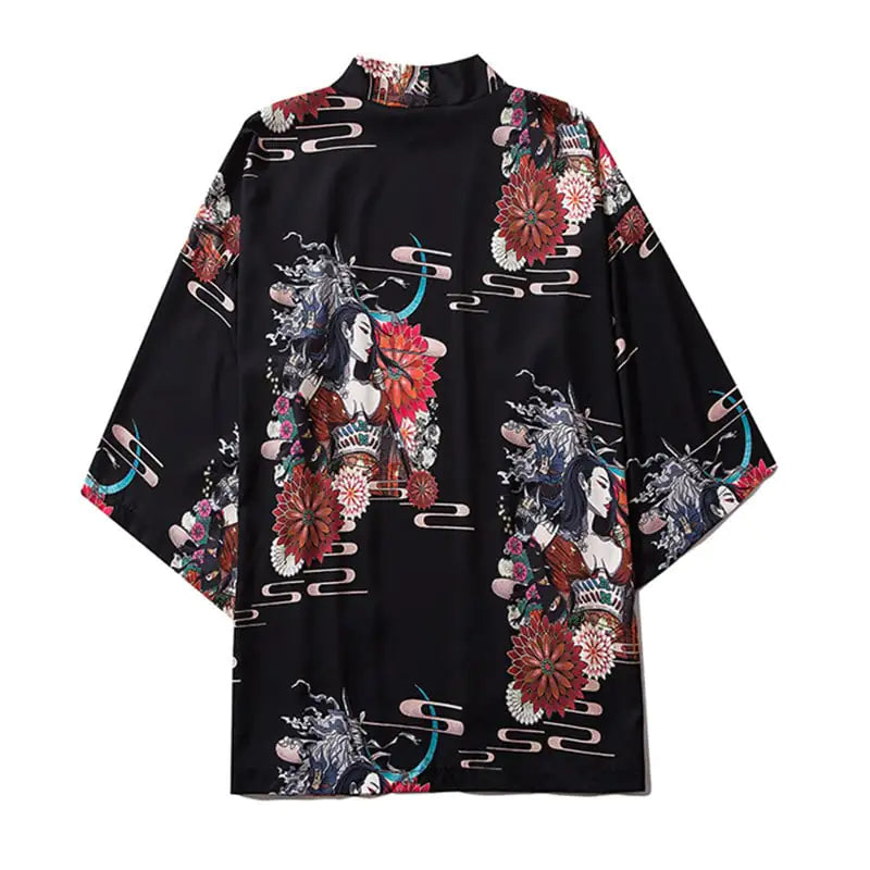 Men's Japanese Style Kimono Shirt – Loose Fit Robe