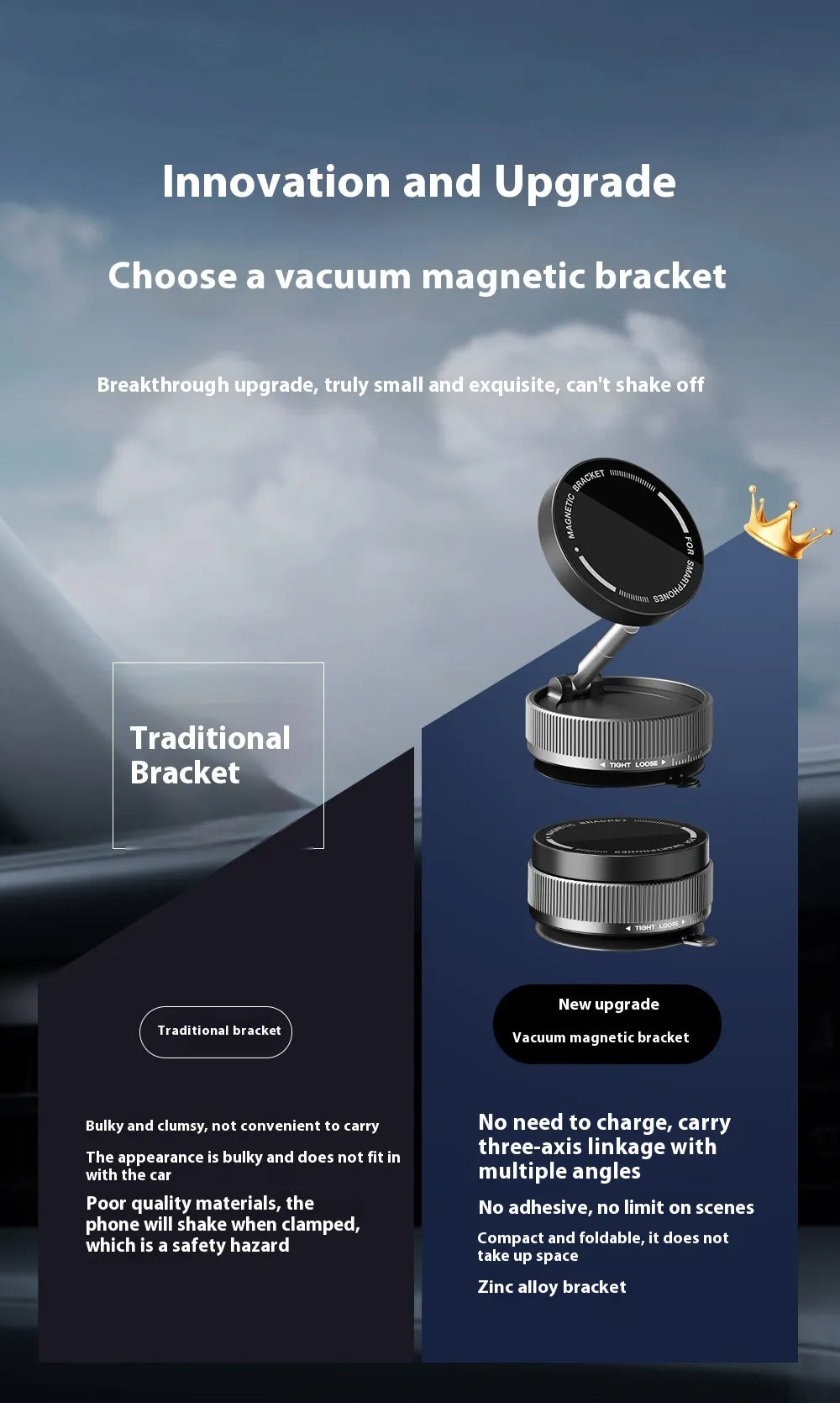 Vacuum Magnetic Phone Holder