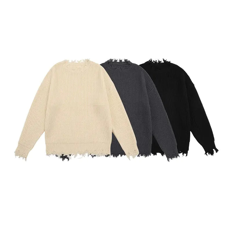 Retro Hip Hop Cat Graphic Sweater for Men