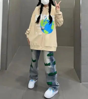 Korean American Style Harajuku Women's Jeans