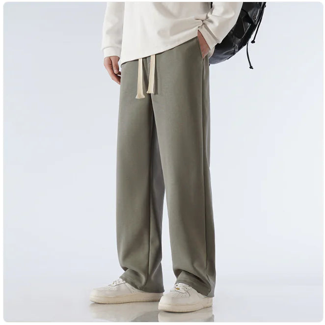Men's Wide-Leg Streetwear Trousers – Relaxed Casual Fit