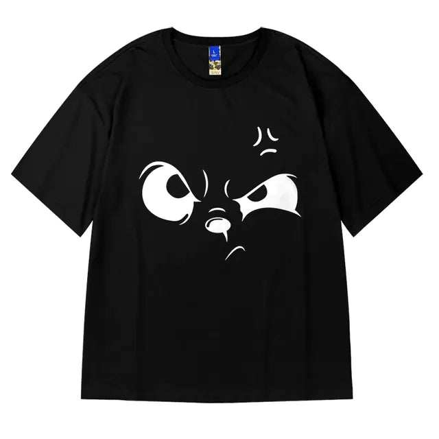 Summer Cartoon American Men's Oversized Cotton T-shirt