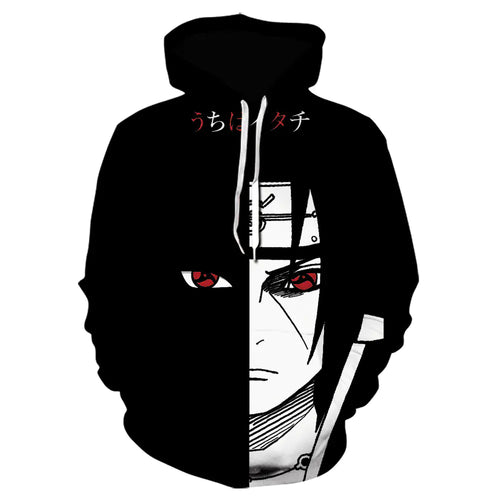Anime 3D Printed Hoodie – Ninja Inspired Streetwear