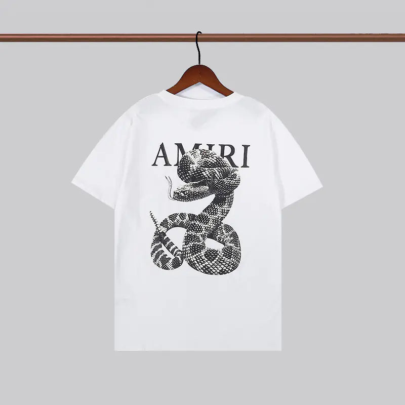 Unisex Amiri Print Short Sleeve T-Shirt – Summer Streetwear Tee